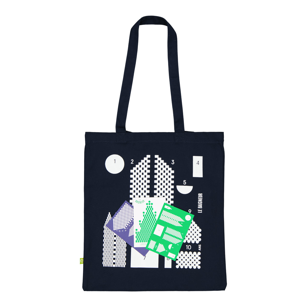 Tote Bag Coton Rouge Ou Bleu Marine 38x42cm