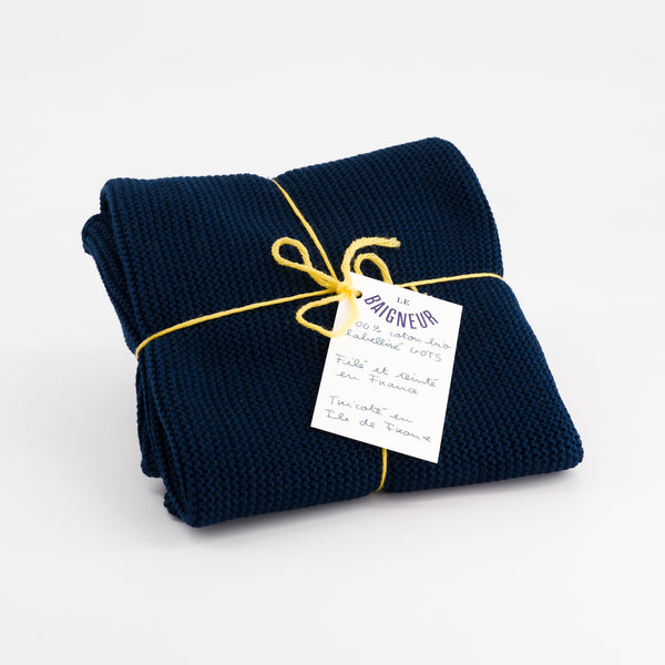 SERVIETTE PETIT BAIN - BLEU MARINE