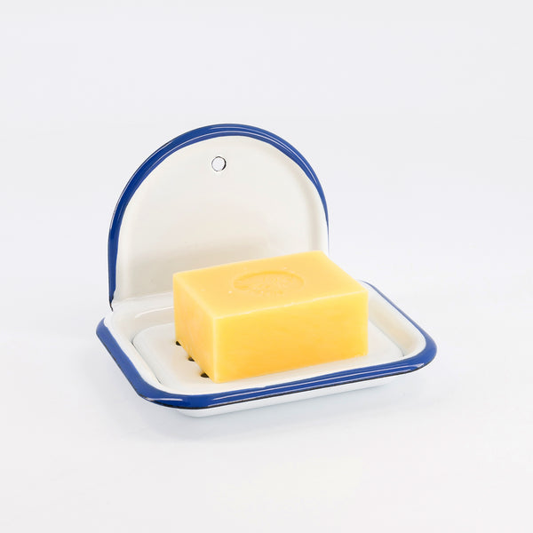 PORTE-SAVON MURAL BLANC BLEU