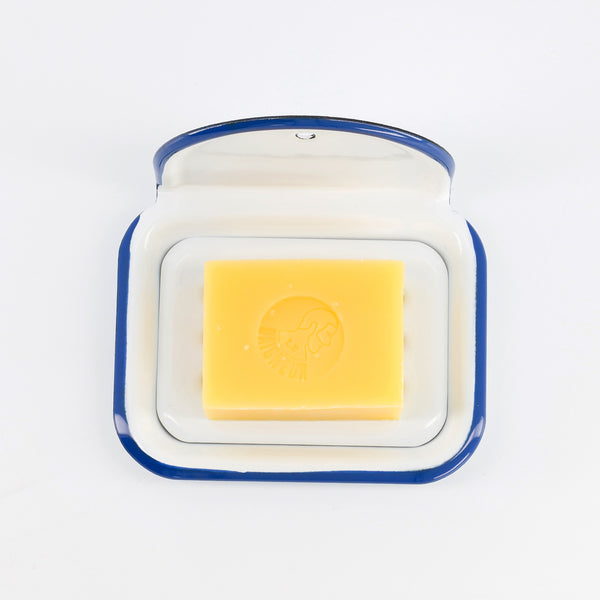 PORTE-SAVON MURAL BLANC BLEU