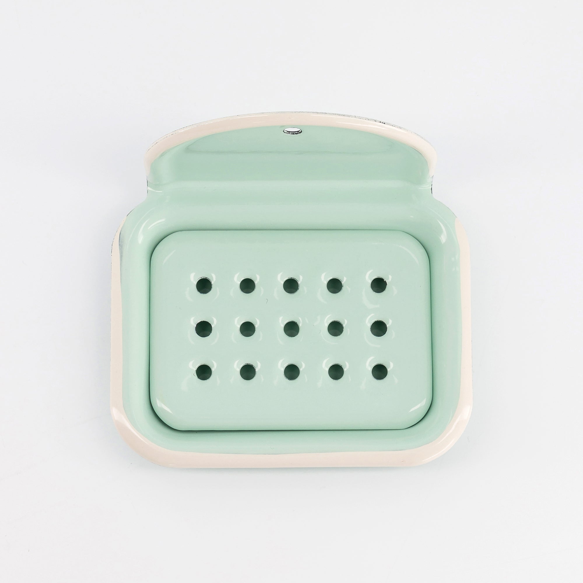 Porte-savon En PS Avec Revêtement Caoutchouc Soft Touch - Couleur Vert - Dimensions 11,8 X 8,8 X 2,7 Cm - 2