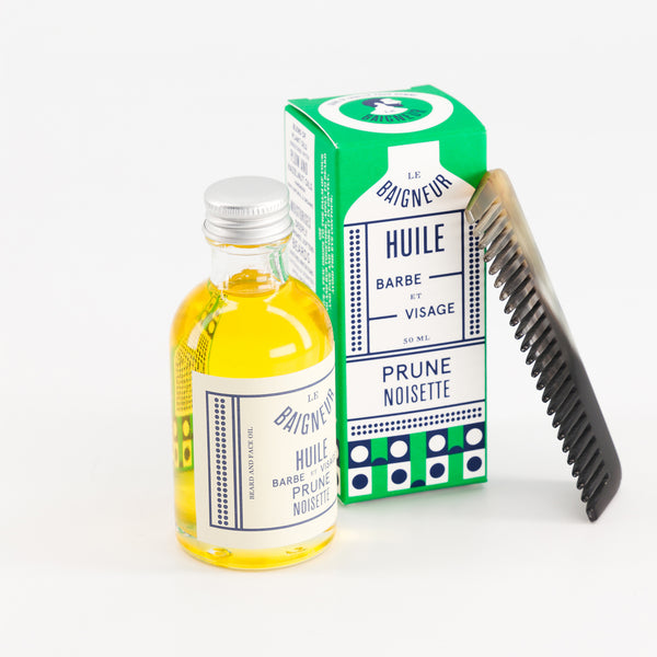 HUILE PRUNE NOISETTE + PEIGNE EN CORNE